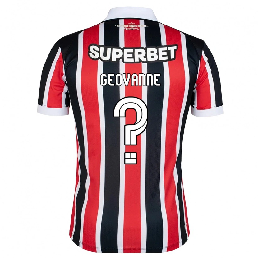 Danxen Damen Geovanne De Souza Soares #0 Rot Weiß Schwarz Auswärtstrikot Trikot 2026/27 T-Shirt