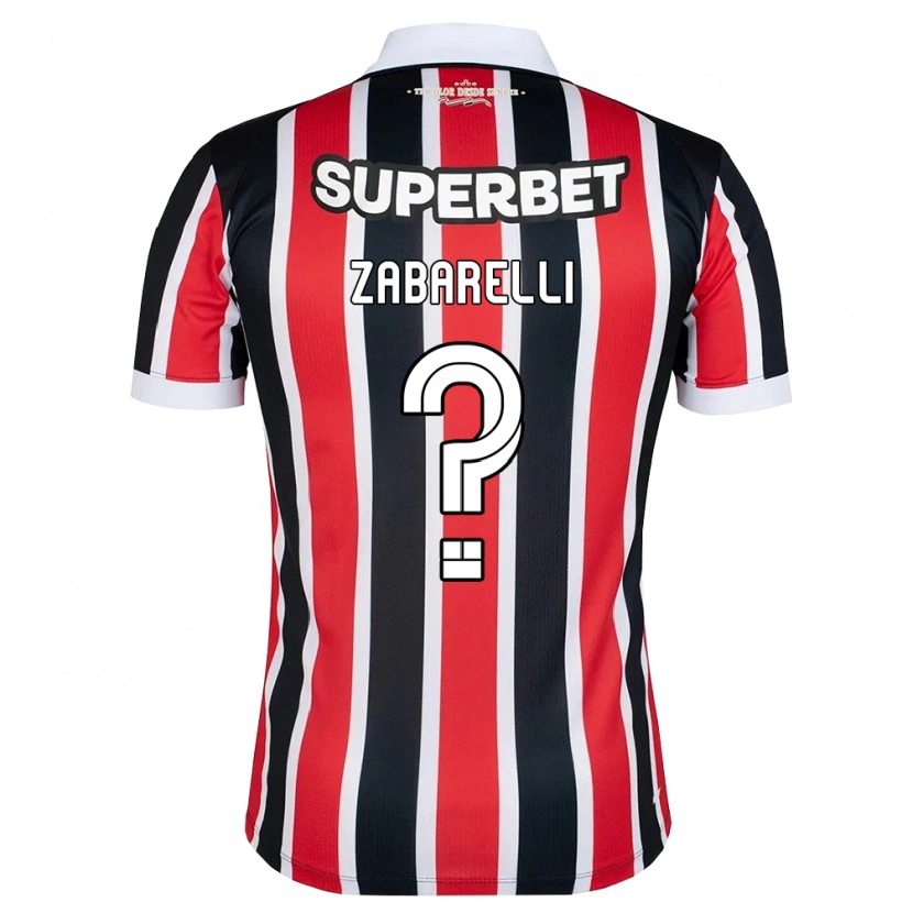 Danxen Damen Gustavo Zabarelli #0 Rot Weiß Schwarz Auswärtstrikot Trikot 2026/27 T-Shirt