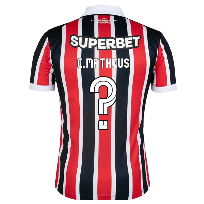 Danxen Damen Caio Matheus #0 Rot Weiß Schwarz Auswärtstrikot Trikot 2026/27 T-Shirt