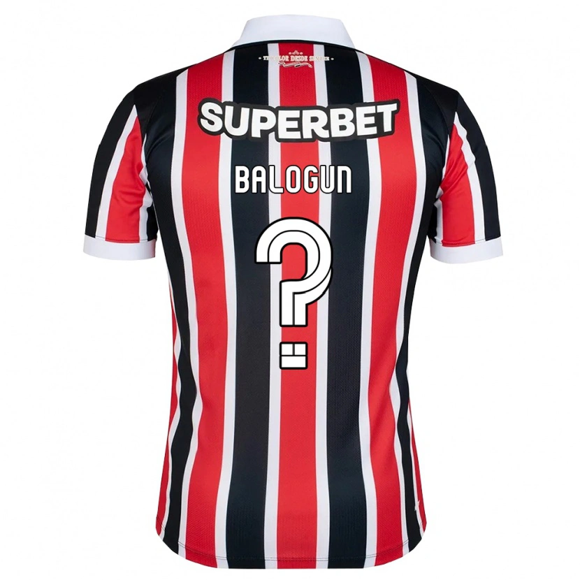 Danxen Damen Azeez Balogun #0 Rot Weiß Schwarz Auswärtstrikot Trikot 2026/27 T-Shirt