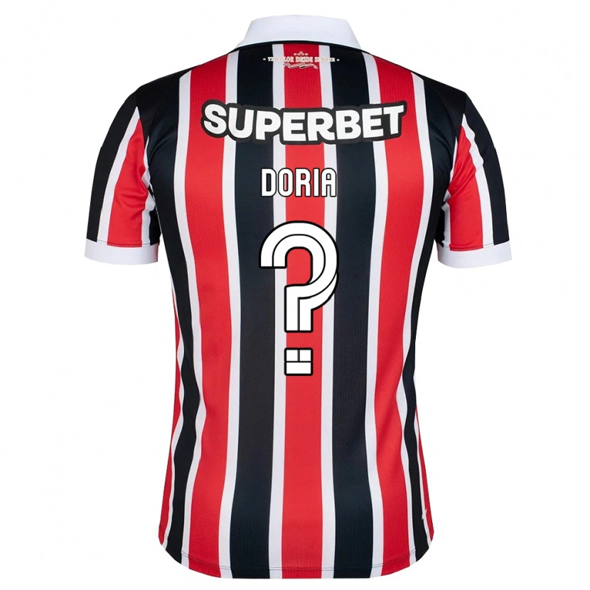 Danxen Damen Arthur Doria #0 Rot Weiß Schwarz Auswärtstrikot Trikot 2026/27 T-Shirt