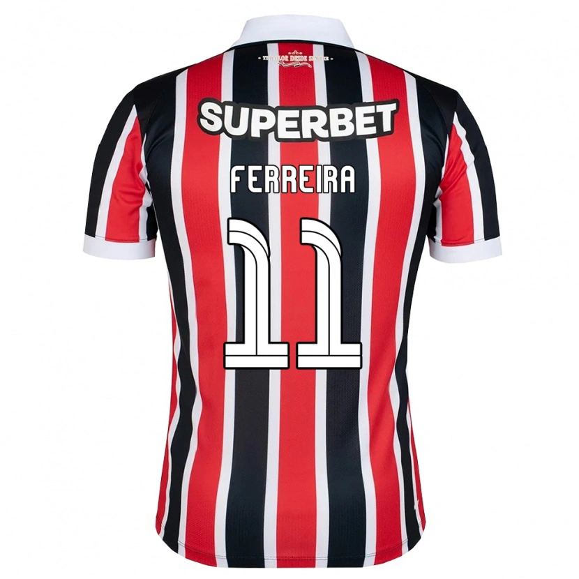 Danxen Damen Aldemir Dos Santos Ferreira #11 Rot Weiß Schwarz Auswärtstrikot Trikot 2026/27 T-Shirt