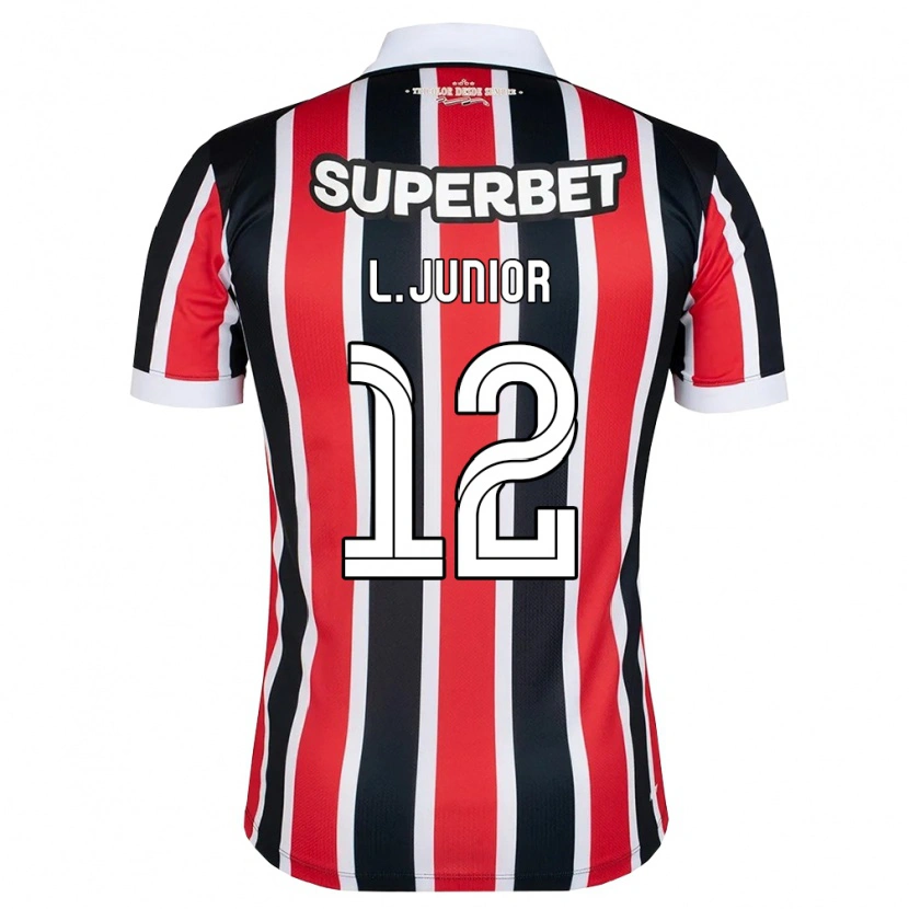 Danxen Damen Luciano Anacleto Junior #12 Rot Weiß Schwarz Auswärtstrikot Trikot 2026/27 T-Shirt