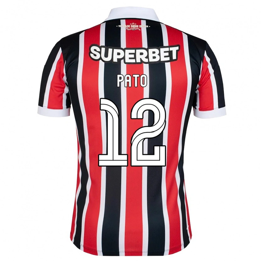 Danxen Damen Alexandre Pato #12 Rot Weiß Schwarz Auswärtstrikot Trikot 2026/27 T-Shirt