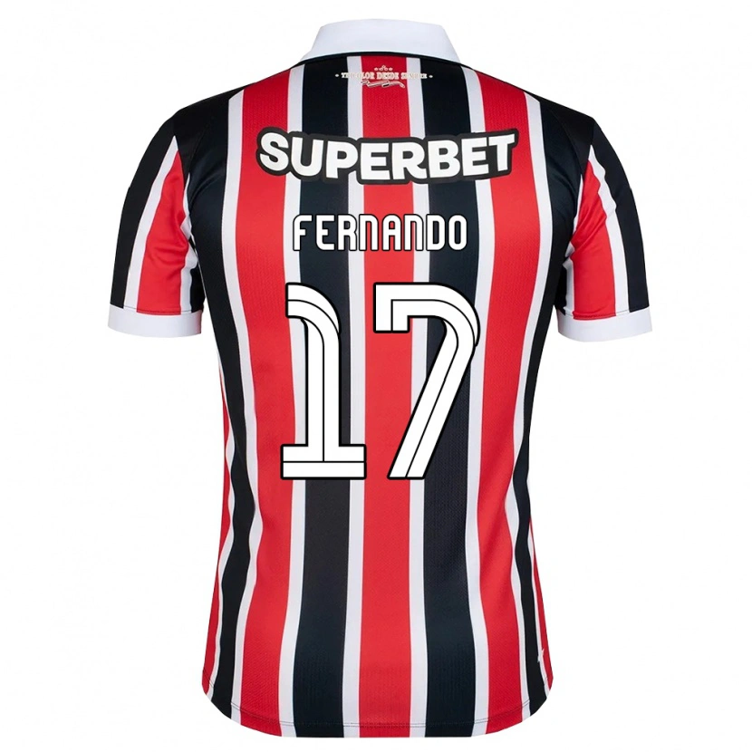Danxen Damen Luiz Fernando #17 Rot Weiß Schwarz Auswärtstrikot Trikot 2026/27 T-Shirt