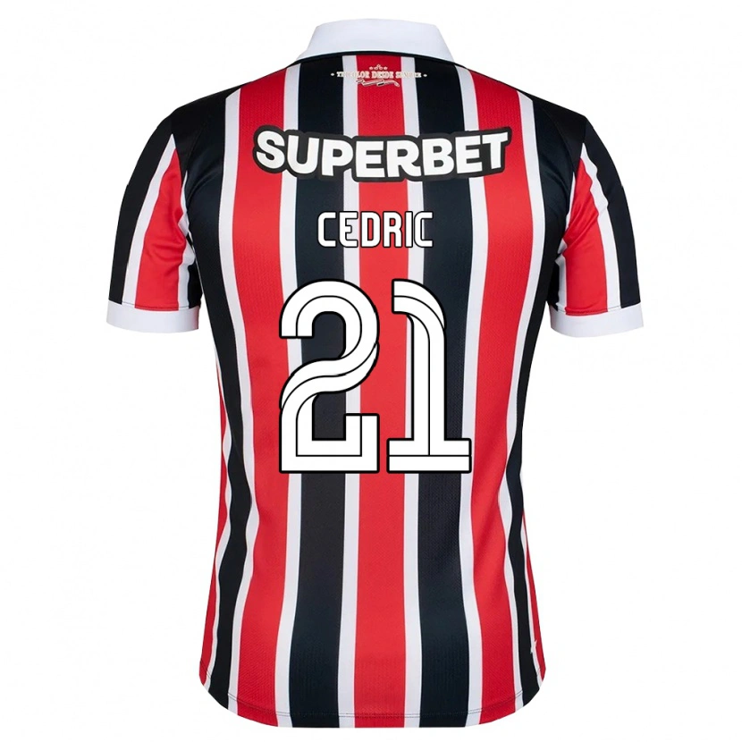 Danxen Damen Cédric Soares #21 Rot Weiß Schwarz Auswärtstrikot Trikot 2026/27 T-Shirt