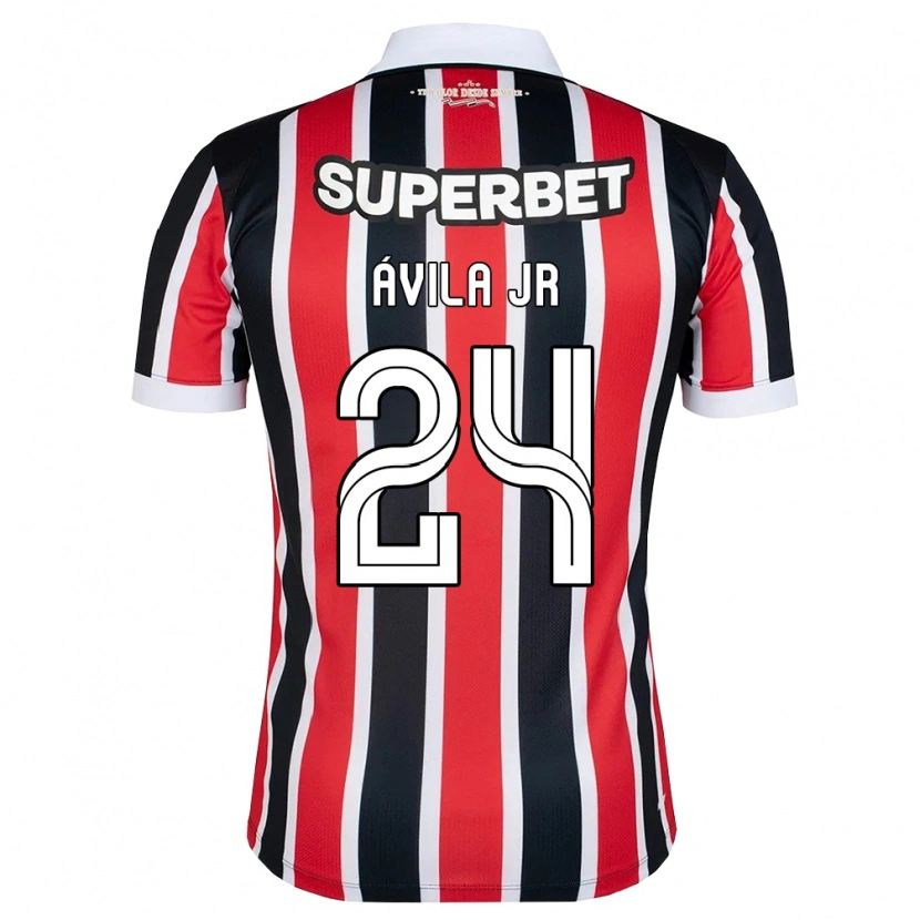 Danxen Damen Marvin Ávila Jr #24 Rot Weiß Schwarz Auswärtstrikot Trikot 2026/27 T-Shirt