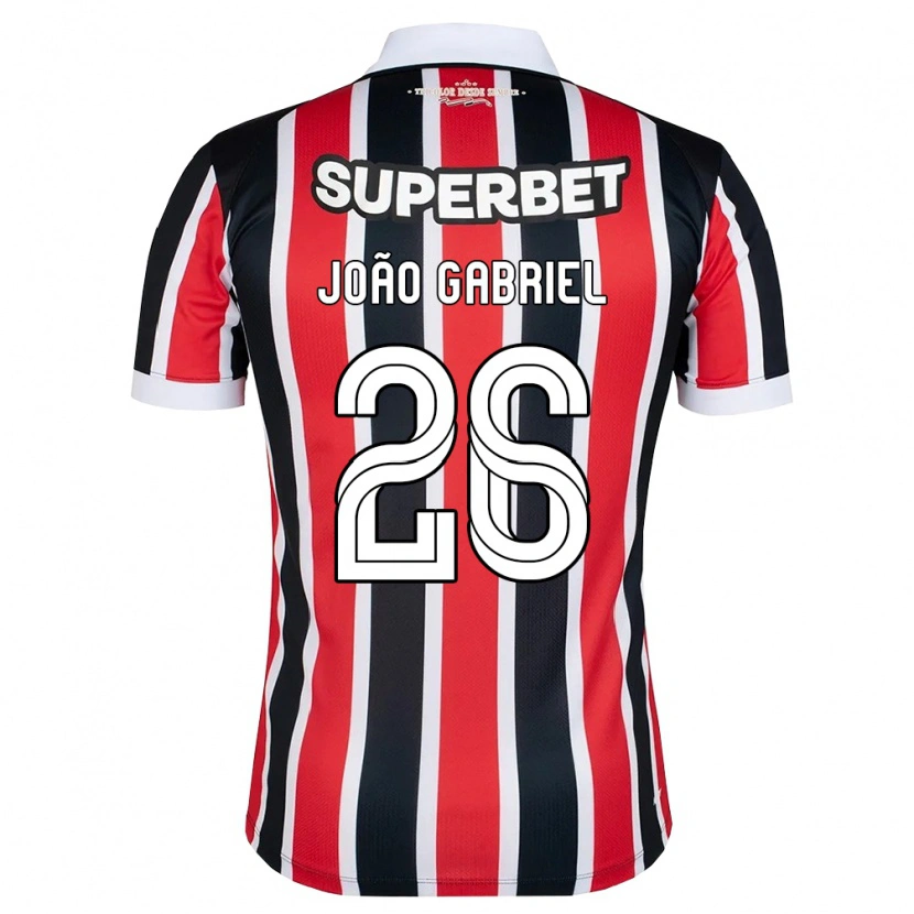 Danxen Damen João Gabriel #26 Rot Weiß Schwarz Auswärtstrikot Trikot 2026/27 T-Shirt