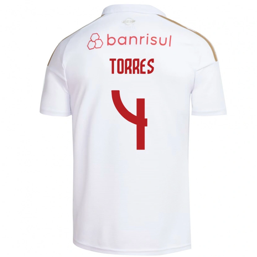 Danxen Damen Félix Torres #4 Weiß Rot Auswärtstrikot Trikot 2026/27 T-Shirt