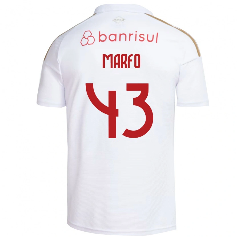 Danxen Damen Denis Marfo #43 Weiß Rot Auswärtstrikot Trikot 2026/27 T-Shirt