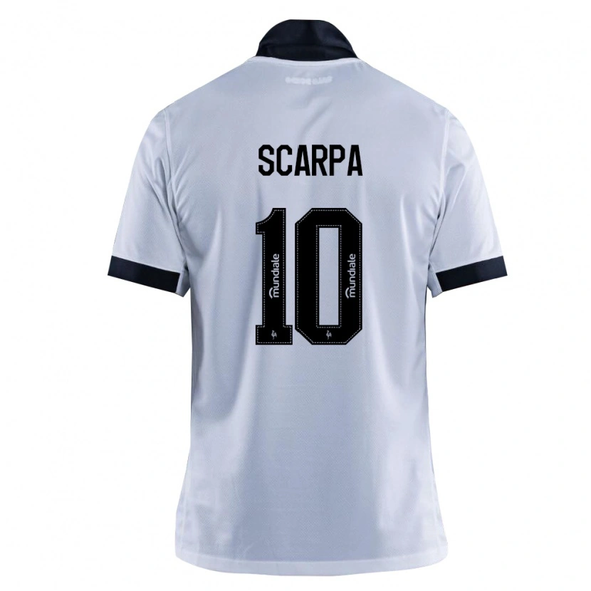 Danxen Damen Gustavo Scarpa #10 Schwarz Weiß Auswärtstrikot Trikot 2026/27 T-Shirt