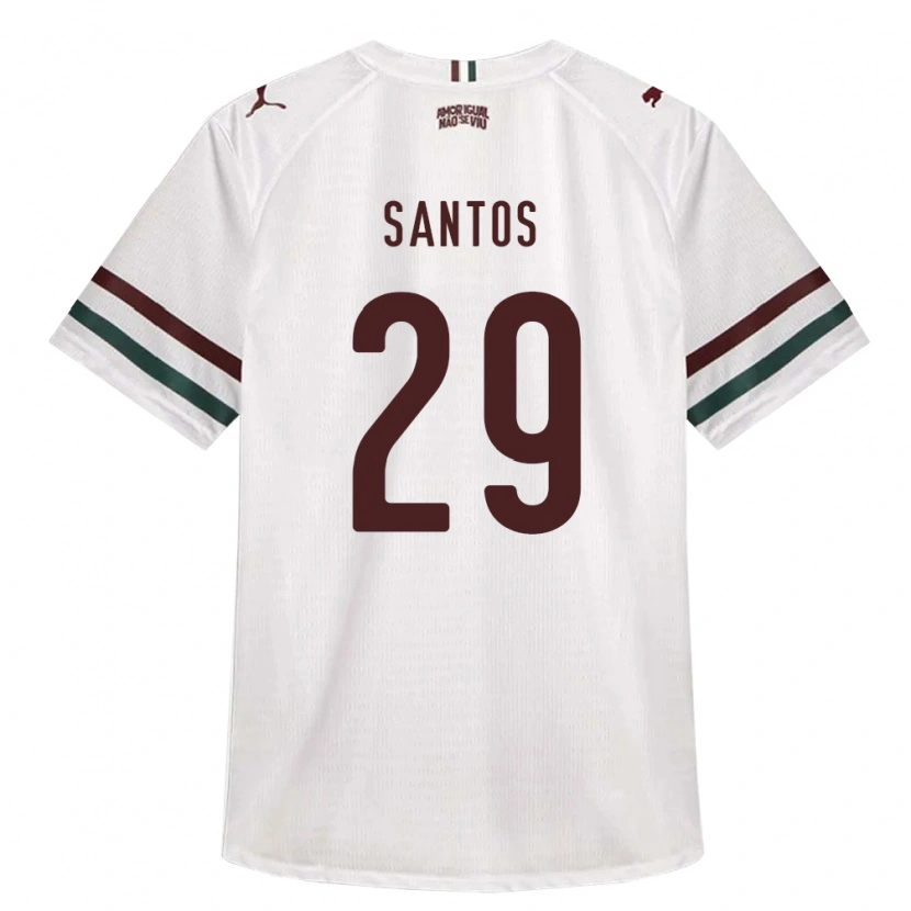 Danxen Damen Thiago Santos #29 Weiß Grün Burgund Auswärtstrikot Trikot 2026/27 T-Shirt