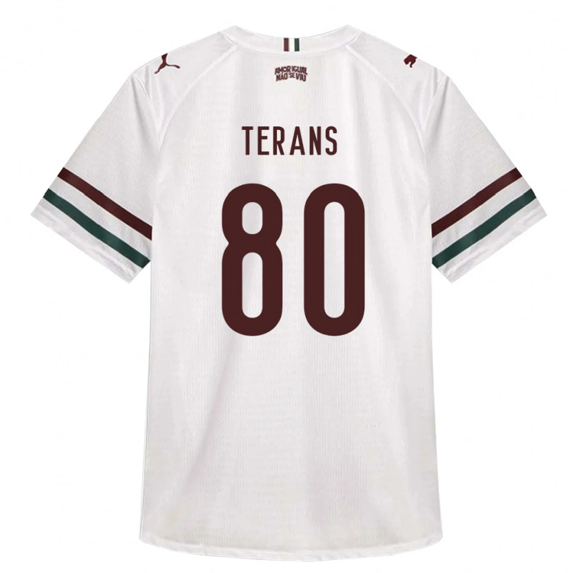 Danxen Damen David Terans #80 Weiß Grün Burgund Auswärtstrikot Trikot 2026/27 T-Shirt