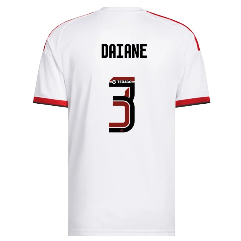 Danxen Damen Daiane #3 Weiß Rot Schwarz Auswärtstrikot Trikot 2026/27 T-Shirt