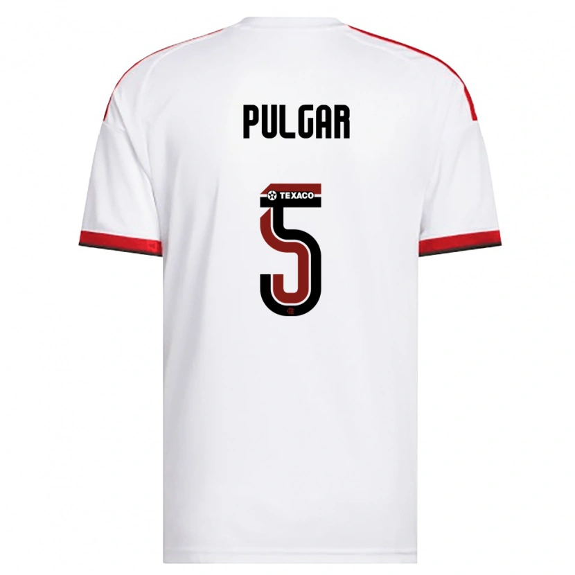 Danxen Damen Erick Pulgar #5 Weiß Rot Schwarz Auswärtstrikot Trikot 2026/27 T-Shirt