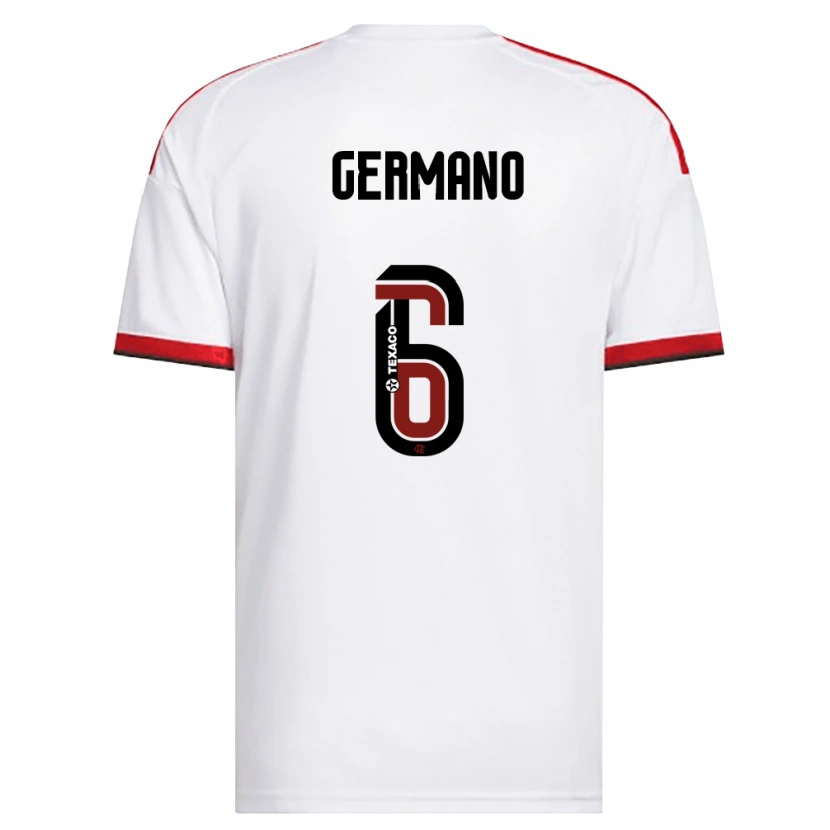 Danxen Damen Antônio Germano Da Silva Neto #6 Weiß Rot Schwarz Auswärtstrikot Trikot 2026/27 T-Shirt