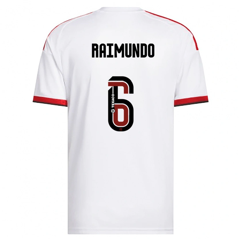 Danxen Damen Raimundo Ykaro Santos Silva #6 Weiß Rot Schwarz Auswärtstrikot Trikot 2026/27 T-Shirt