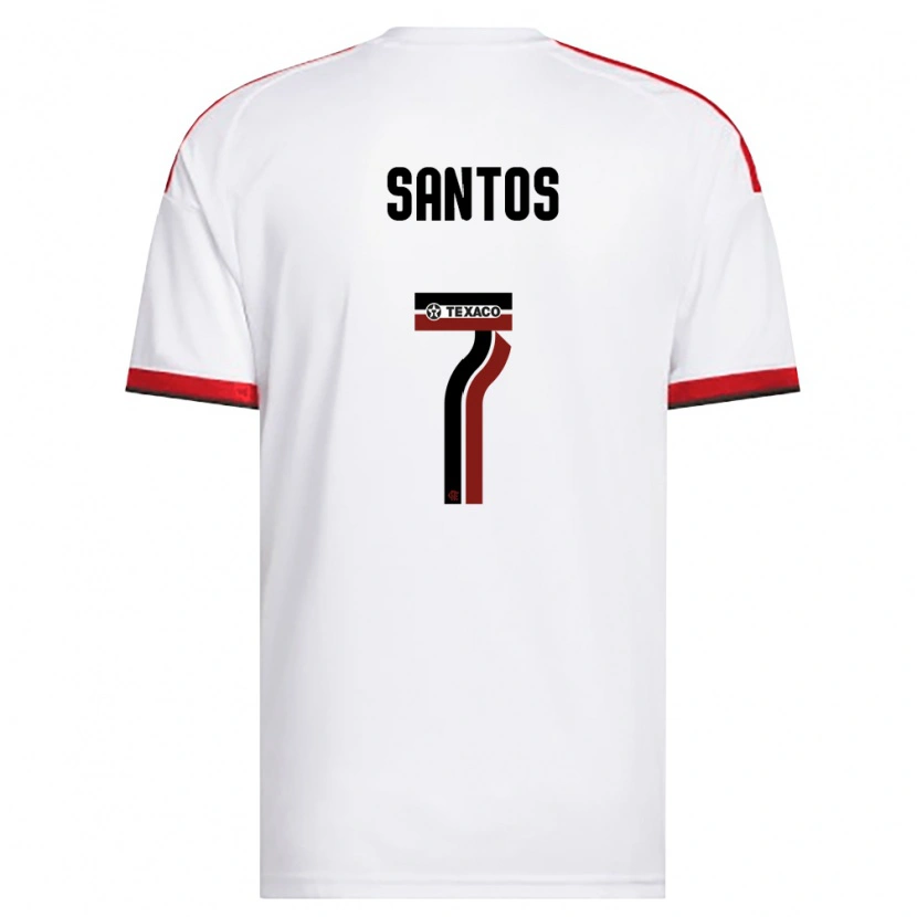 Danxen Damen Alan Santos #7 Weiß Rot Schwarz Auswärtstrikot Trikot 2026/27 T-Shirt
