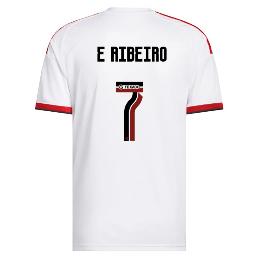 Danxen Damen Everton Ribeiro #7 Weiß Rot Schwarz Auswärtstrikot Trikot 2026/27 T-Shirt