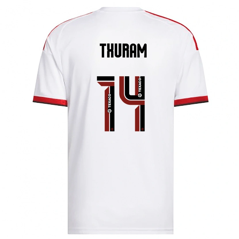 Danxen Damen Daniel Thuram #14 Weiß Rot Schwarz Auswärtstrikot Trikot 2026/27 T-Shirt