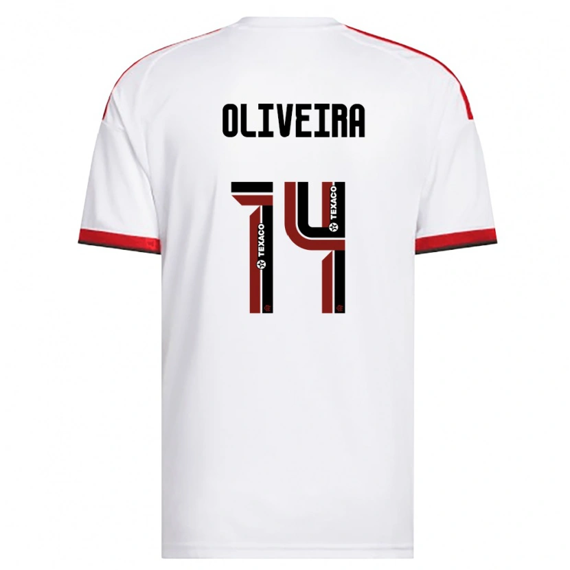 Danxen Damen Gustavo Oliveira #14 Weiß Rot Schwarz Auswärtstrikot Trikot 2026/27 T-Shirt