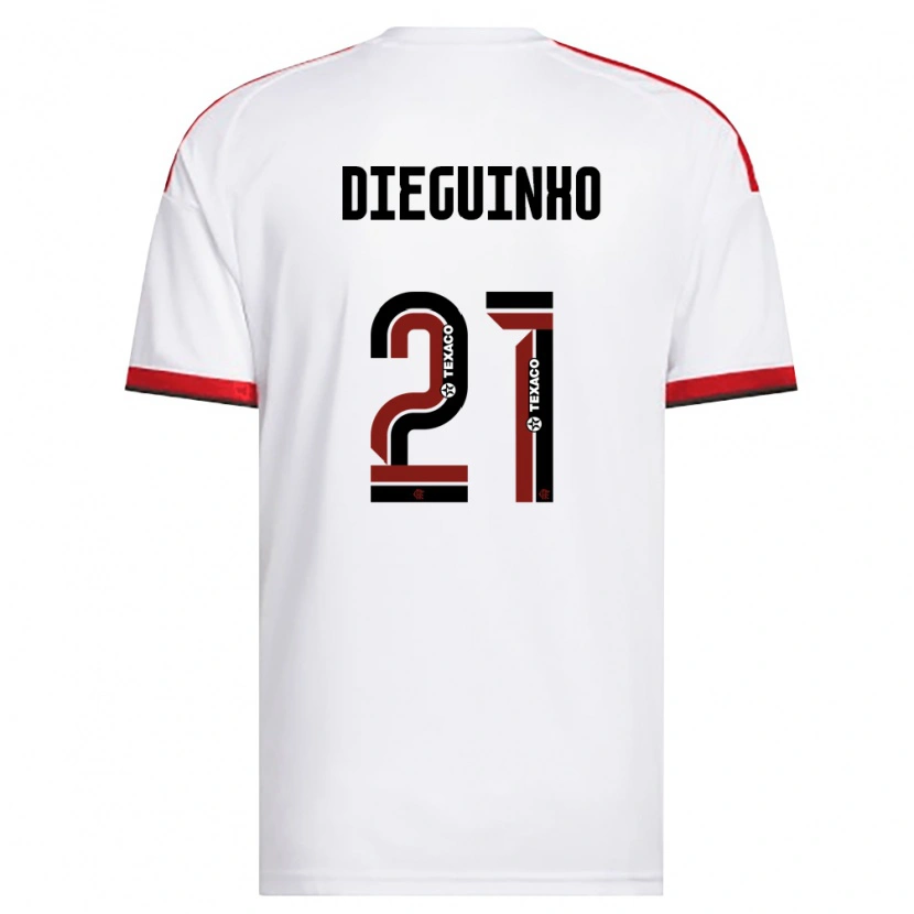 Danxen Damen Diego Guimarães Das Neves #21 Weiß Rot Schwarz Auswärtstrikot Trikot 2026/27 T-Shirt