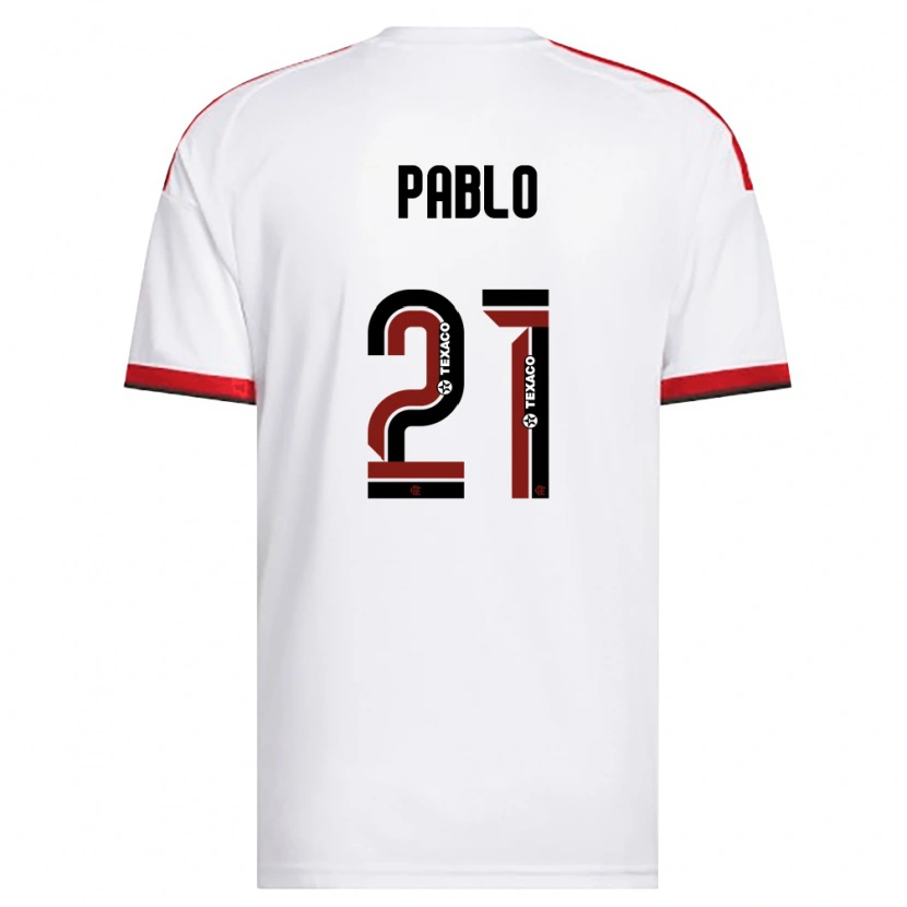 Danxen Damen Pablo #21 Weiß Rot Schwarz Auswärtstrikot Trikot 2026/27 T-Shirt