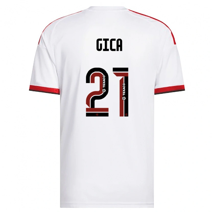 Danxen Damen Gica #21 Weiß Rot Schwarz Auswärtstrikot Trikot 2026/27 T-Shirt