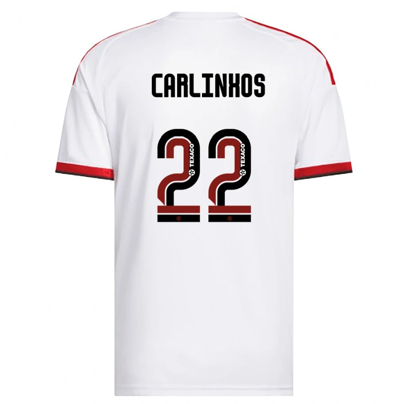 Danxen Damen Carlinhos #22 Weiß Rot Schwarz Auswärtstrikot Trikot 2026/27 T-Shirt