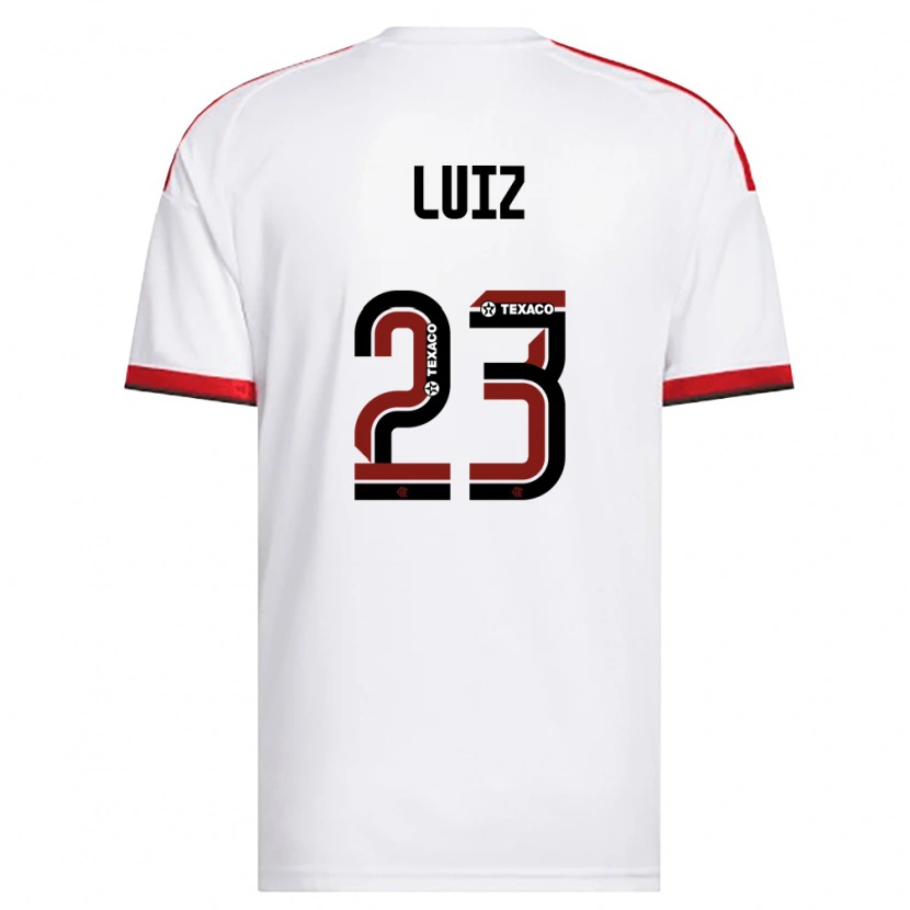 Danxen Damen David Luiz #23 Weiß Rot Schwarz Auswärtstrikot Trikot 2026/27 T-Shirt