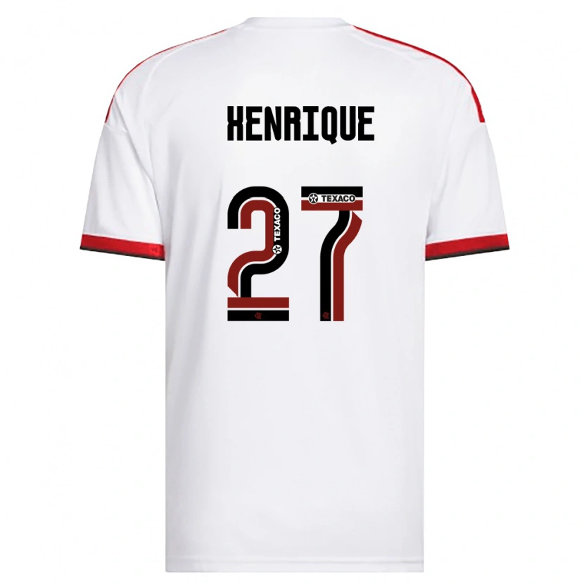 Danxen Damen Bruno Henrique #27 Weiß Rot Schwarz Auswärtstrikot Trikot 2026/27 T-Shirt