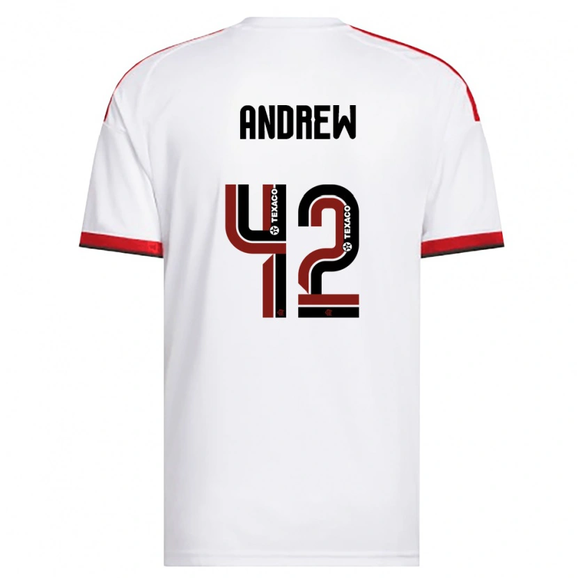 Danxen Damen Andrew Da Silva Ventura #42 Weiß Rot Schwarz Auswärtstrikot Trikot 2026/27 T-Shirt