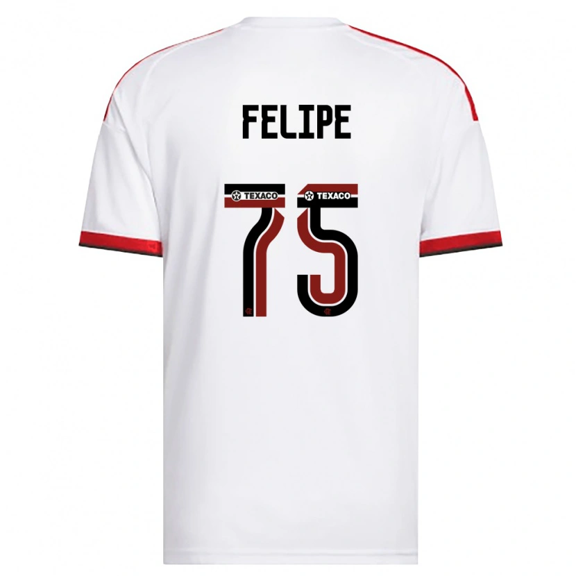 Danxen Damen Luiz Felipe #75 Weiß Rot Schwarz Auswärtstrikot Trikot 2026/27 T-Shirt
