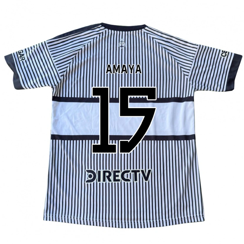 Danxen Damen Facundo Amaya #15 Weiß Schwarz Gelb Auswärtstrikot Trikot 2026/27 T-Shirt