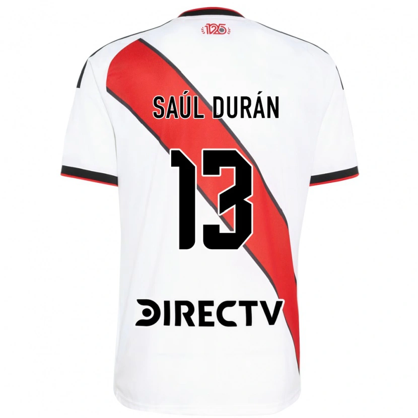 Danxen Kinder Saúl Durán #13 Rot Weiß Schwarz Heimtrikot Trikot 2026/27 T-Shirt