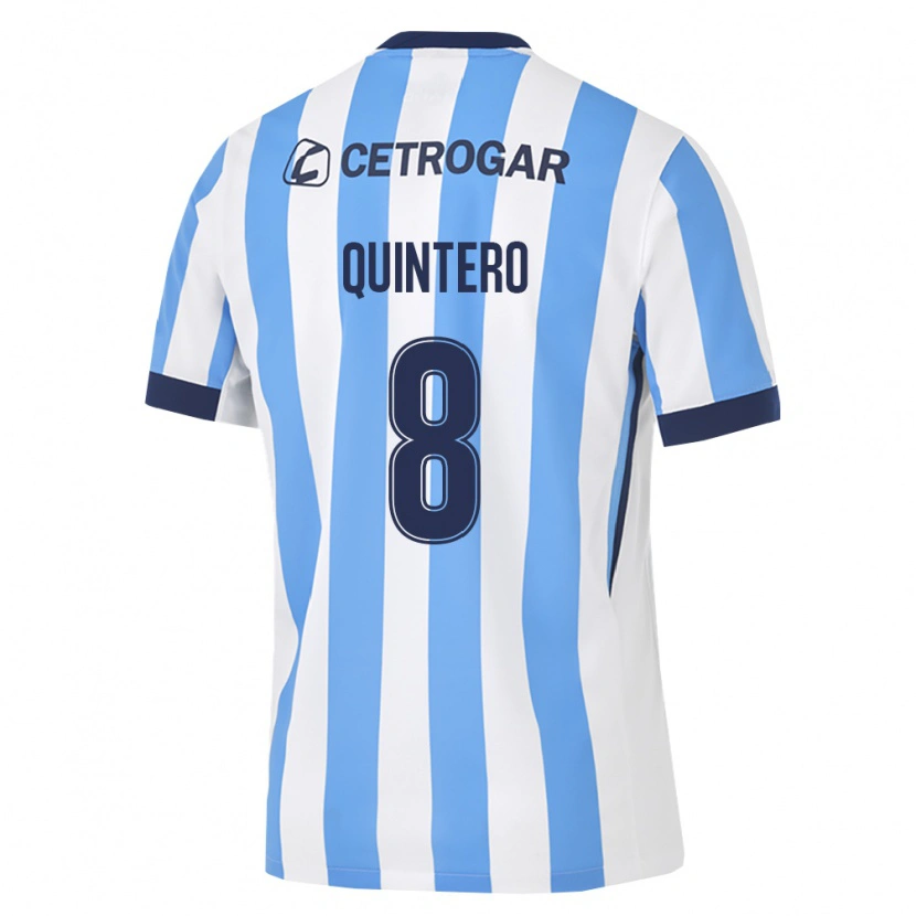 Danxen Kinder Juan Fernando Quintero #8 Hellblau Weiß Schwarz Heimtrikot Trikot 2026/27 T-Shirt