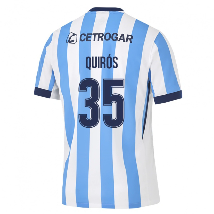 Danxen Kinder Santiago Quirós #35 Hellblau Weiß Schwarz Heimtrikot Trikot 2026/27 T-Shirt