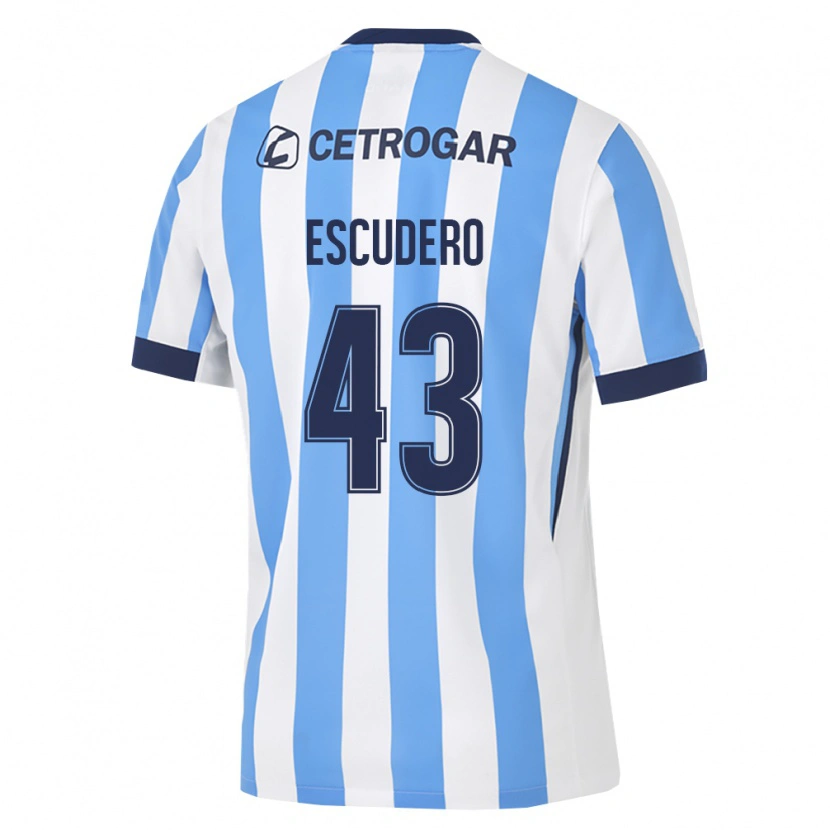 Danxen Kinder Gonzalo Escudero #43 Hellblau Weiß Schwarz Heimtrikot Trikot 2026/27 T-Shirt