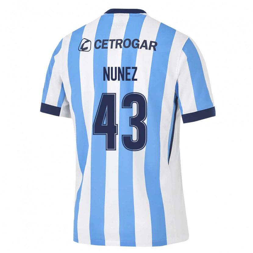 Danxen Kinder Lucas Nunez #43 Hellblau Weiß Schwarz Heimtrikot Trikot 2026/27 T-Shirt