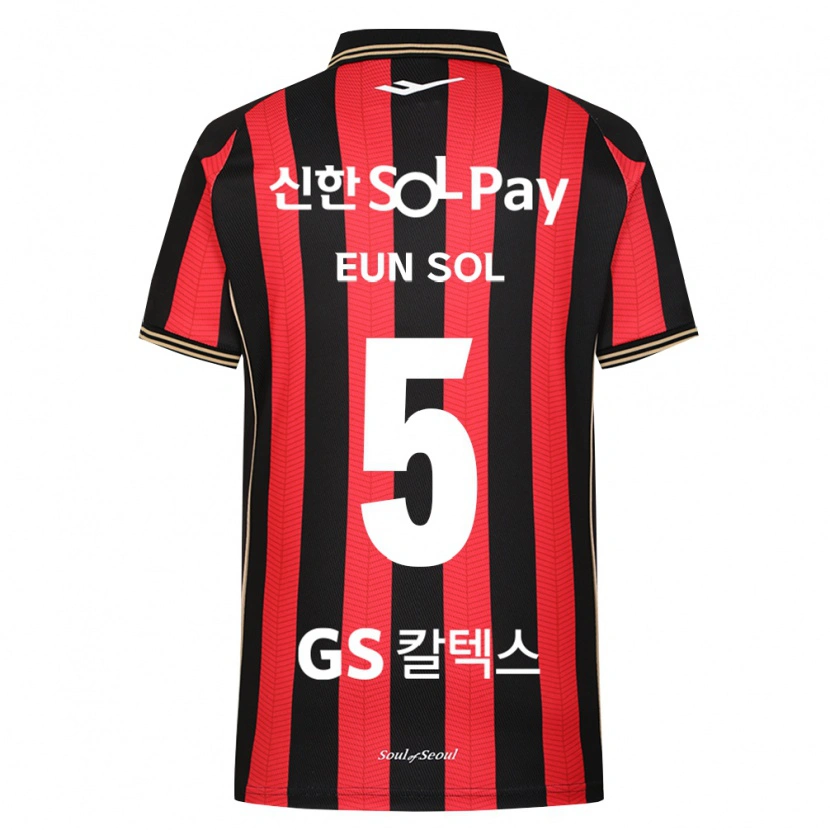 Danxen Kinder Eun-Sol Kim #5 Rot Weiß Schwarz Heimtrikot Trikot 2026/27 T-Shirt