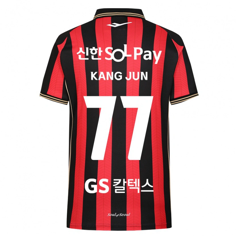 Danxen Kinder Kang-Jun Kim #77 Rot Weiß Schwarz Heimtrikot Trikot 2026/27 T-Shirt