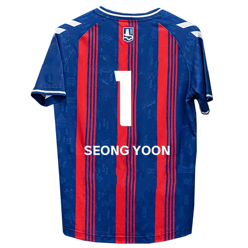 Danxen Kinder Seong-Yoon Kim #1 Blau Rot Weiß Heimtrikot Trikot 2026/27 T-Shirt