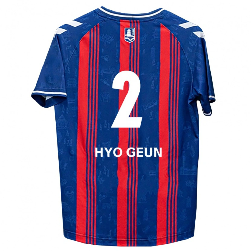 Danxen Kinder Hyo-Geun Park #2 Blau Rot Weiß Heimtrikot Trikot 2026/27 T-Shirt
