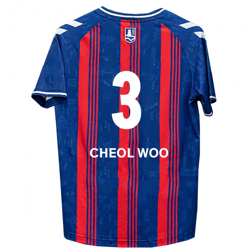 Danxen Kinder Cheol-Woo Park #3 Blau Rot Weiß Heimtrikot Trikot 2026/27 T-Shirt