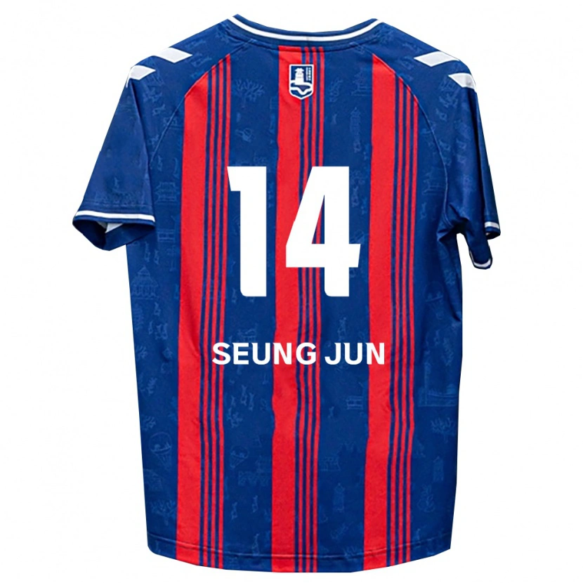Danxen Kinder Seung-Jun Yeom #14 Blau Rot Weiß Heimtrikot Trikot 2026/27 T-Shirt