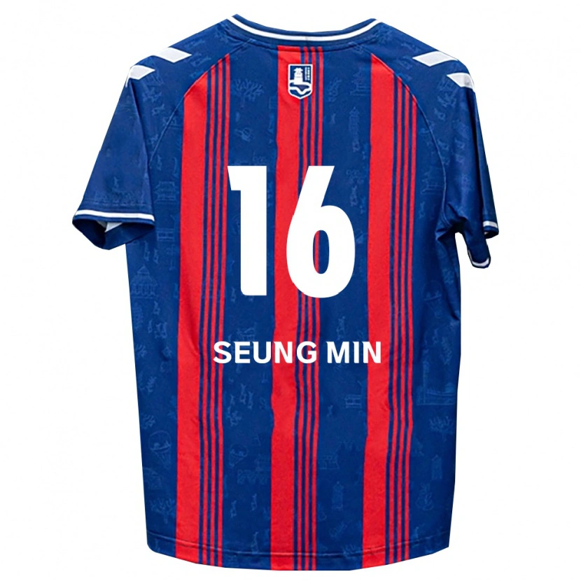 Danxen Kinder Seung-Min Hwang #16 Blau Rot Weiß Heimtrikot Trikot 2026/27 T-Shirt