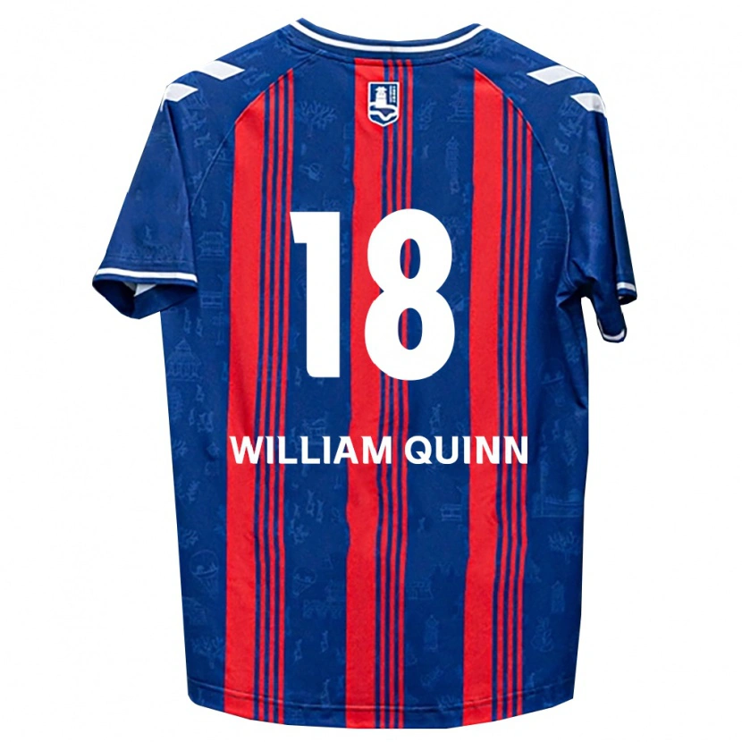 Danxen Kinder Max William Quinn #18 Blau Rot Weiß Heimtrikot Trikot 2026/27 T-Shirt