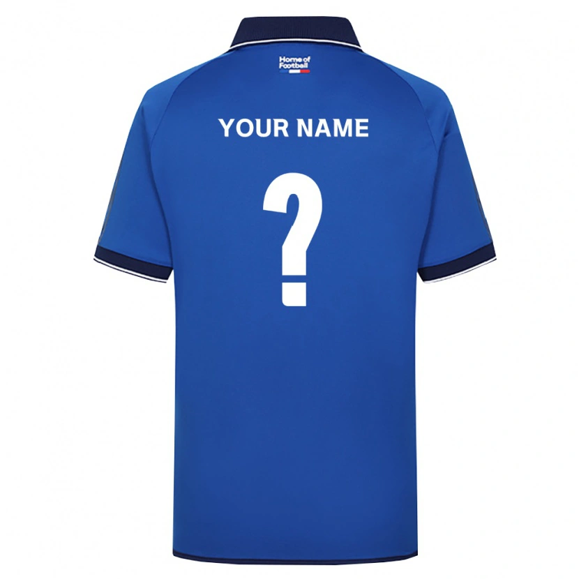 Danxen Kinder Ihren Namen #0 Königsblau Weiß Rot Heimtrikot Trikot 2026/27 T-Shirt