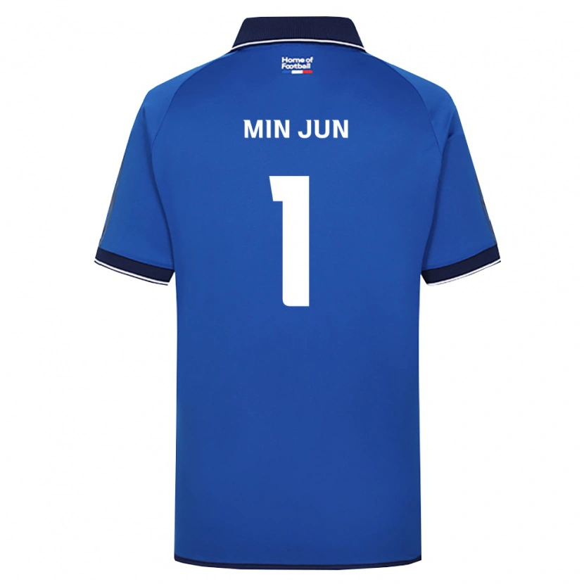 Danxen Kinder Min-Jun Kim #1 Königsblau Weiß Rot Heimtrikot Trikot 2026/27 T-Shirt