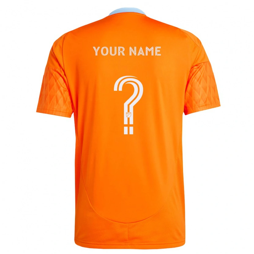 Danxen Kinder Ihren Namen #0 Orange Weiß Heimtrikot Trikot 2026/27 T-Shirt